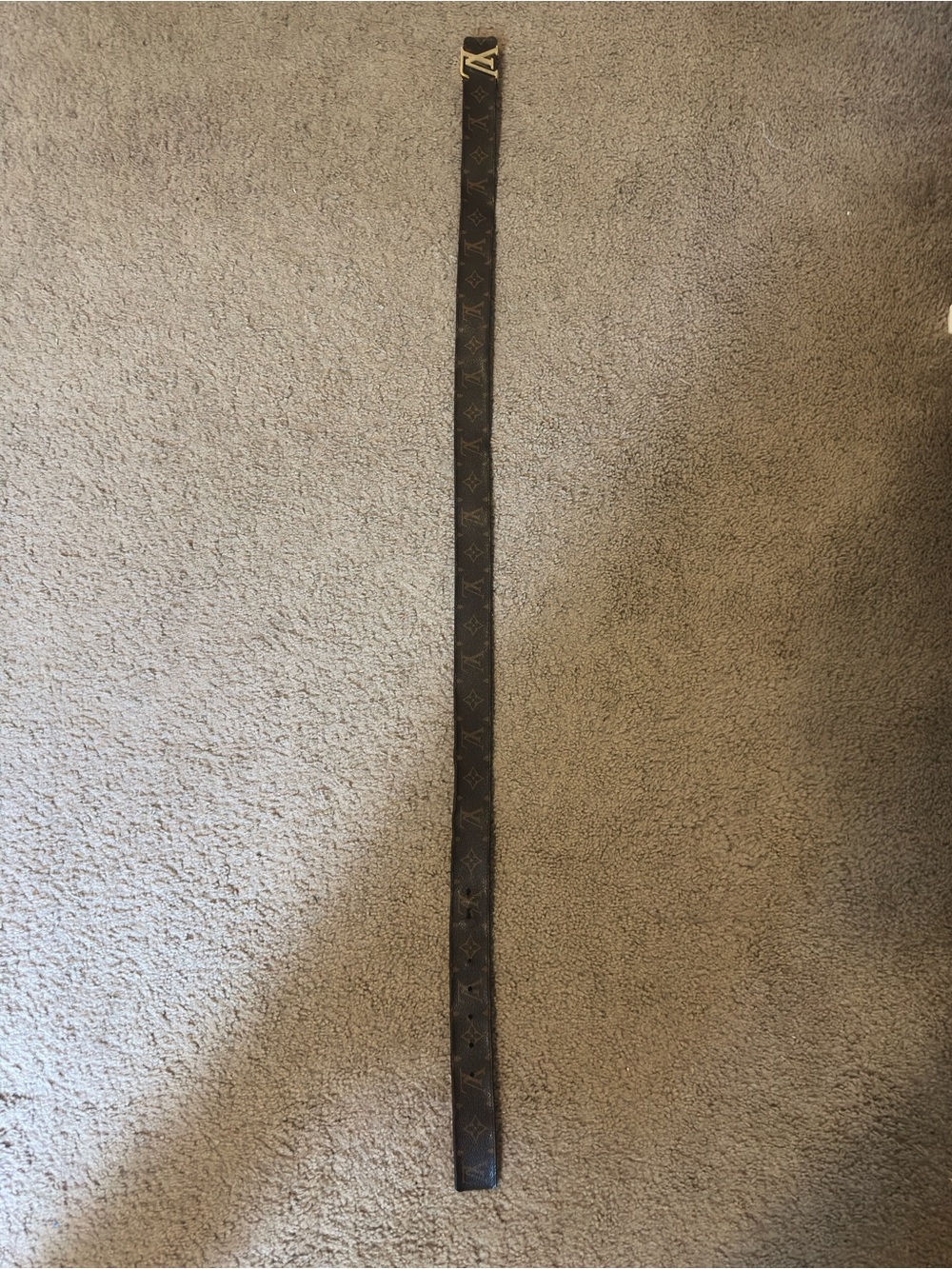 Authentic Louis Vuitton Men’s Monogram LV Belt 40mm Brown/Gold 110/44 - Picture 11 of 12
